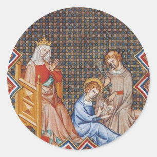 St. Louis IX. von Frankreich Schutzpatron der Köni Runder Aufkleber