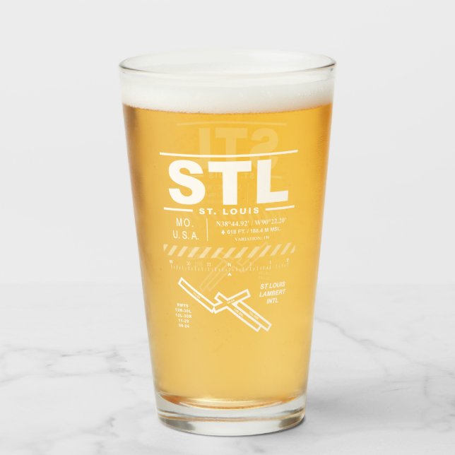 St Louis Lambert Internationaler Flughafen STL Glas (Rückseite (gefüllt))