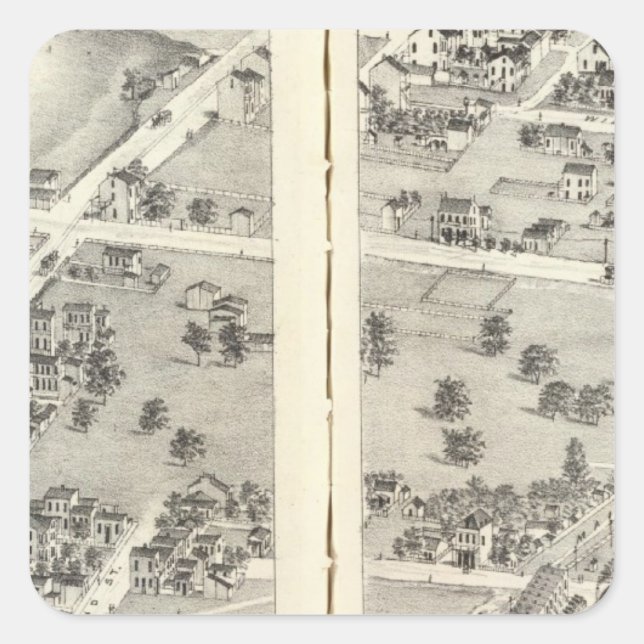 St. Louis, Missouri 6 Quadratischer Aufkleber (Vorderseite)