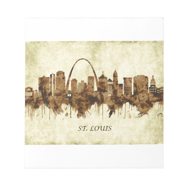 St. Louis Missouri Cityscape Notizblock (Vorderseite)