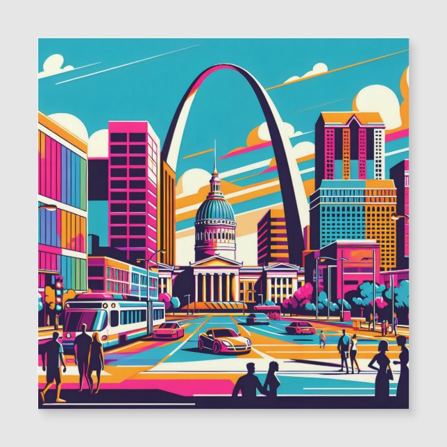 St. Louis, Missouri | Der Gateway-Pfeil Magneteinladung (Vorderseite)