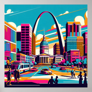 St. Louis, Missouri   Der Gateway-Pfeil Poster