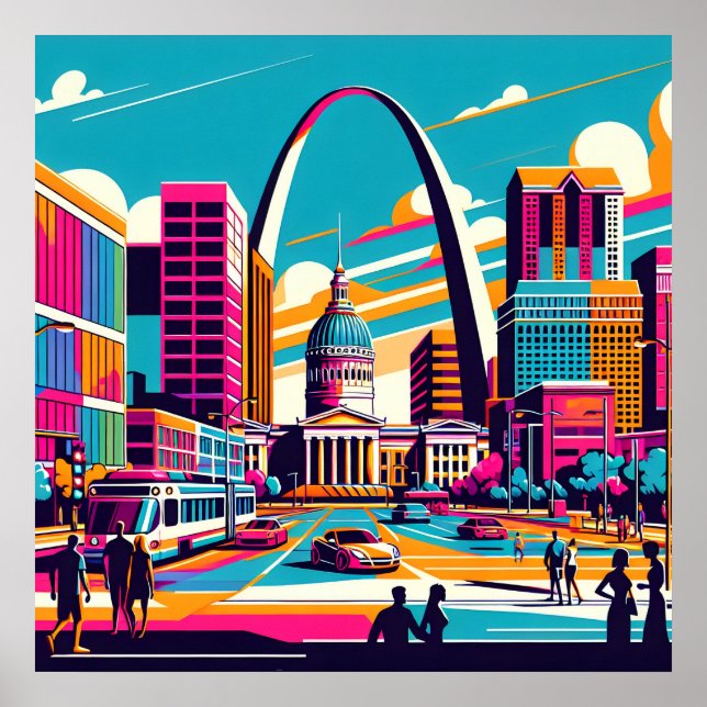 St. Louis, Missouri | Der Gateway-Pfeil Poster (Vorne)