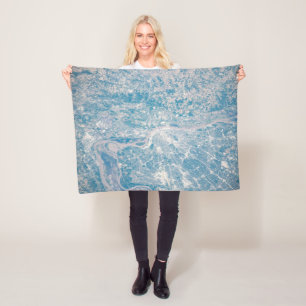 St. Louis, Missouri entlang des Mississippi River. Fleecedecke