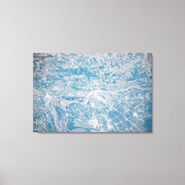 St. Louis, Missouri entlang des Mississippi River. Leinwanddruck (Vorderseite)