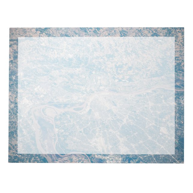 St. Louis, Missouri entlang des Mississippi River. Notizblock (Vorderseite)