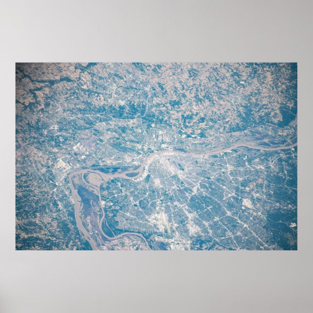 St. Louis, Missouri entlang des Mississippi River. Poster (Vorne)