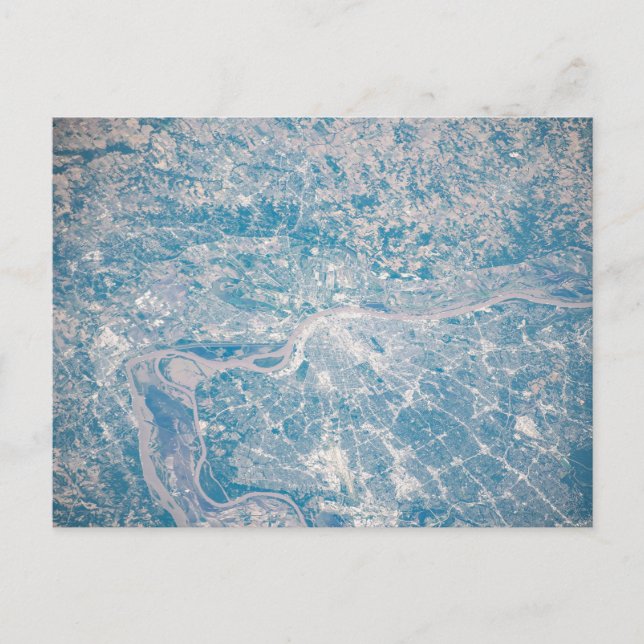 St. Louis, Missouri entlang des Mississippi River. Postkarte (Vorderseite)