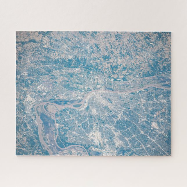 St. Louis, Missouri entlang des Mississippi River. Puzzle (Horizontal)