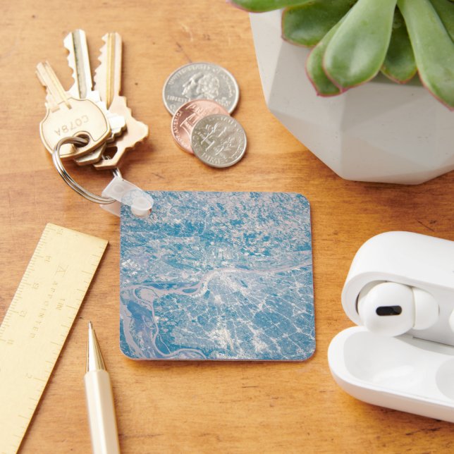 St. Louis, Missouri entlang des Mississippi River. Schlüsselanhänger (Schreibtisch)