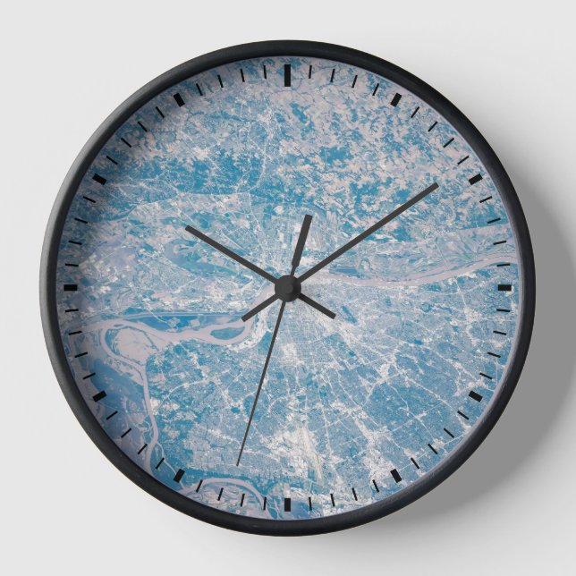 St. Louis, Missouri entlang des Mississippi River. Uhr (Vorderseite)