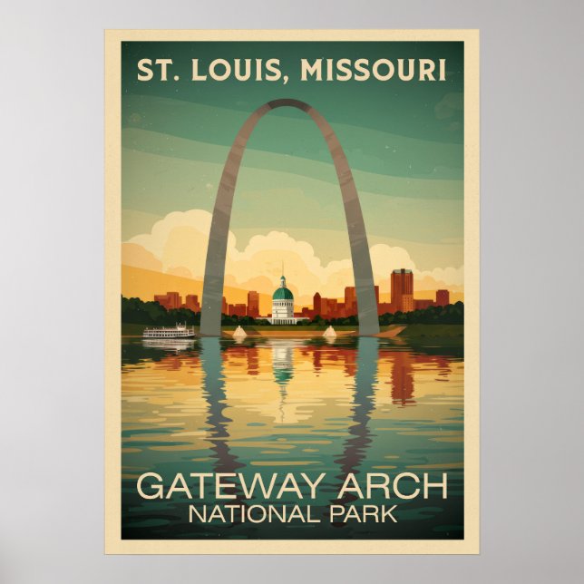 St. Louis Missouri Gateway Arch V02 Poster (Vorne)