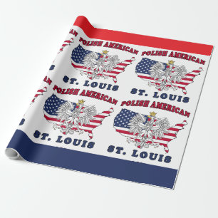 St. Louis Missouri Polnisch Geschenkpapier
