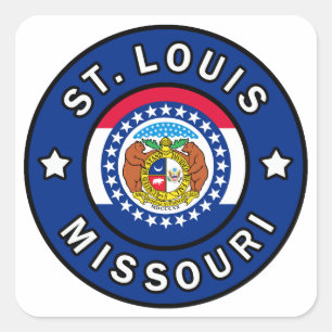 St. Louis Missouri Quadratischer Aufkleber