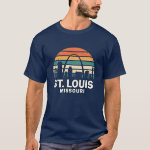 St. Louis Missouri Retro Sonnenuntergang Architekt T-Shirt