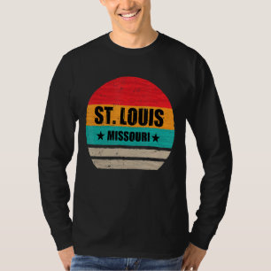 St Louis Missouri Retro Vintag Sunset Us Staat St T-Shirt