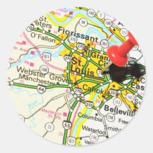 St. Louis, Missouri Runder Aufkleber