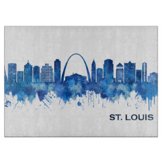 St. Louis Missouri Skyline Blue Schneidebrett