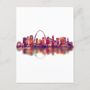 St. Louis Missouri Skyline Einladungspostkarte