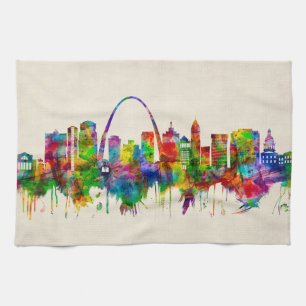 St. Louis Missouri Skyline Geschirrtuch