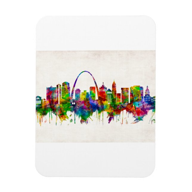 St. Louis Missouri Skyline Magnet (Vertikal)