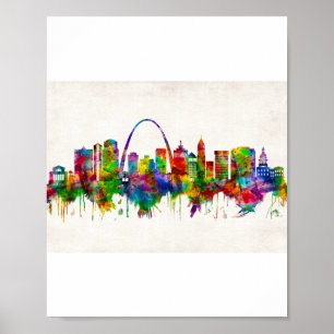 St. Louis Missouri Skyline Poster
