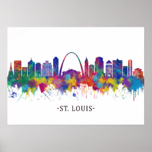 St. Louis Missouri Skyline Poster