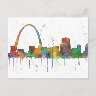 ST LOUIS, MISSOURI SKYLINE POSTKARTE
