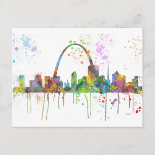 ST LOUIS, MISSOURI SKYLINE POSTKARTE