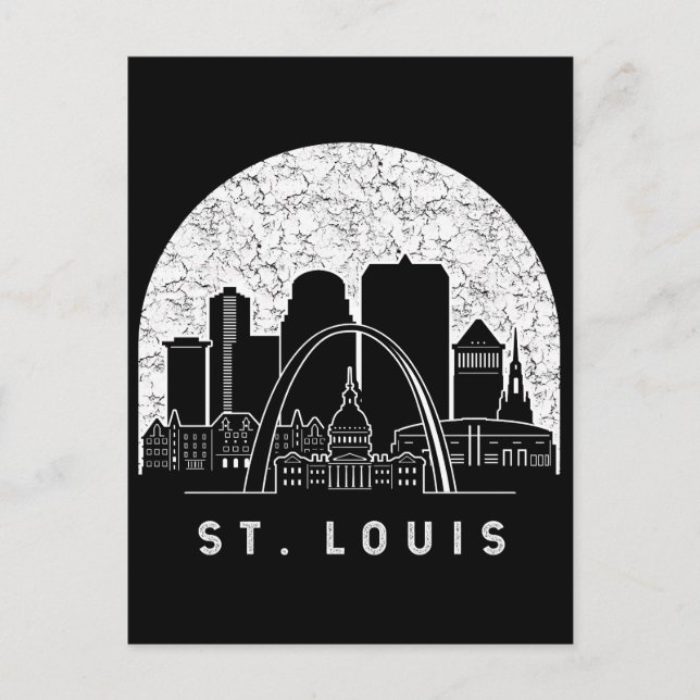 St. Louis Missouri Skyline Postkarte (Vorderseite)
