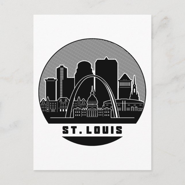 St. Louis Missouri Skyline Postkarte (Vorderseite)