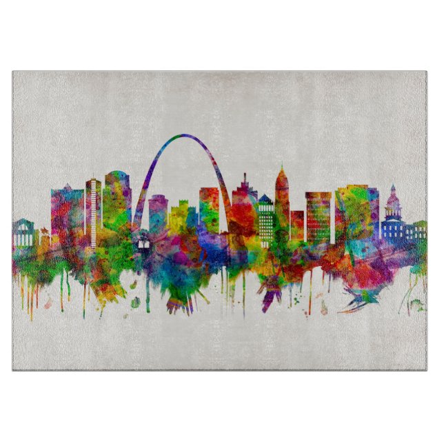 St. Louis Missouri Skyline Schneidebrett (Vorderseite)