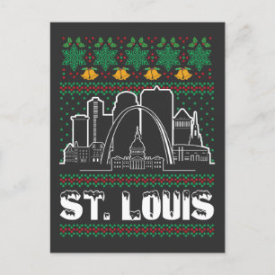 St. Louis Missouri Ugly Christmas Postkarte
