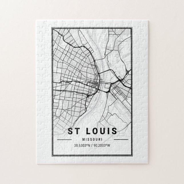 St Louis Missouri USA Cities Travel City Karte Puzzle (Vertikal)