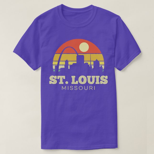 St Louis Missouri Vintag Sunset T-Shirt (Design vorne)