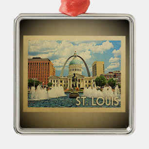 St Louis Missouri Vintage Silbernes Ornament