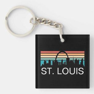 ST. LOUIS MISSOURI VINTAGE-SKYLINE SONNUNTERGANG SCHLÜSSELANHÄNGER