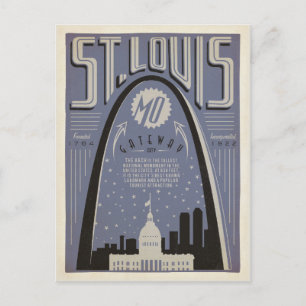 St. Louis, MO - Gateway City Postkarte