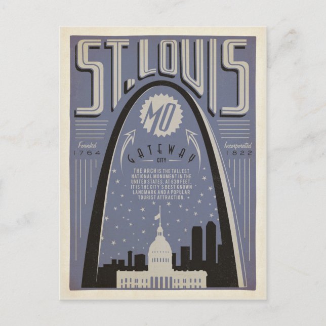 St. Louis, MO - Gateway City Postkarte (Vorderseite)