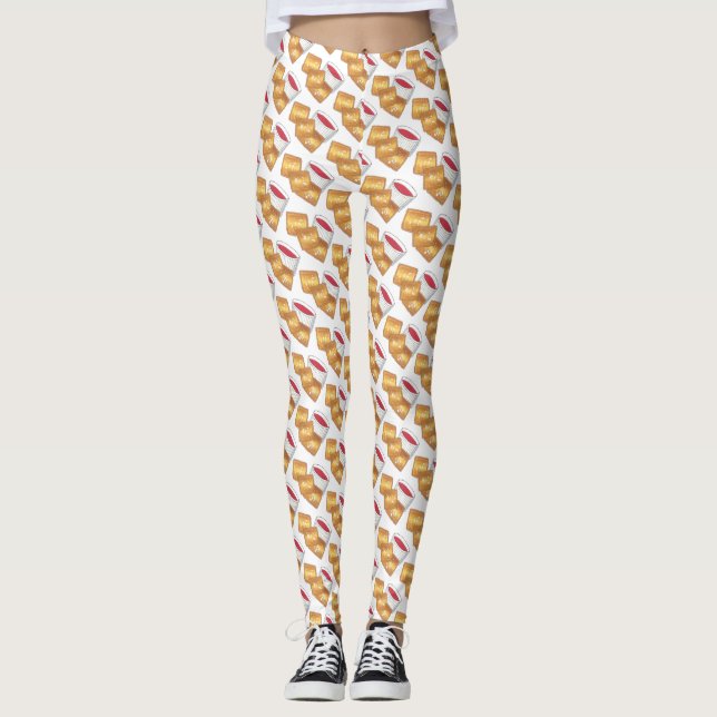 St. Louis MO Missouri Toasted Fried Ravioli Food Leggings (Vorderseite)