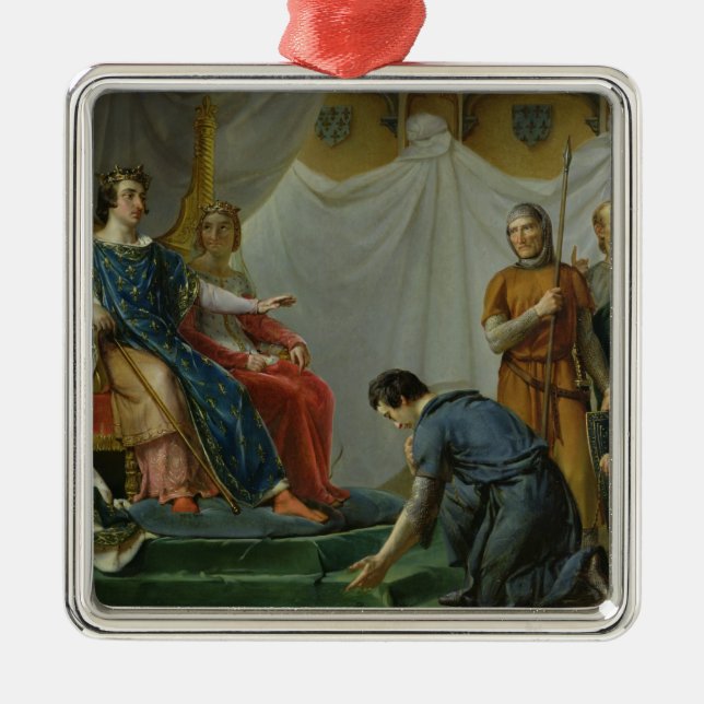 St. Louis Pardonning Mauclerc Silbernes Ornament (Vorne)