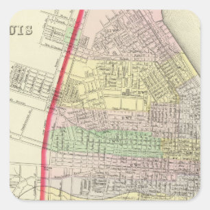 St. Louis Quadratischer Aufkleber