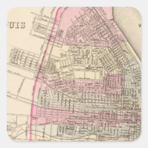 St. Louis Quadratischer Aufkleber