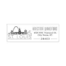 St. Louis | Selbstfarbige Briefmarke der benutzerd Permastempel