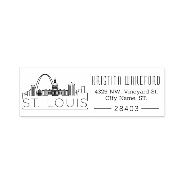 St. Louis | Selbstfarbige Briefmarke der benutzerd Permastempel (Design)