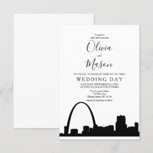St Louis Skyline City Wedding Einladung