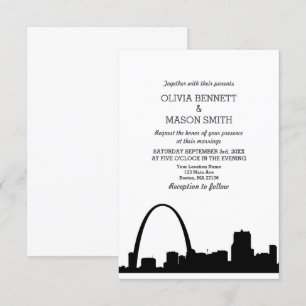 St Louis Skyline City Wedding Einladung