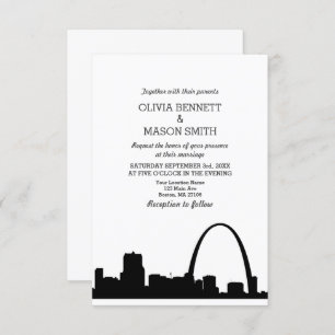 St. Louis Skyline Cityscape Hochzeit Einladung