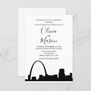 St. Louis Skyline Cityscape Hochzeit Einladung