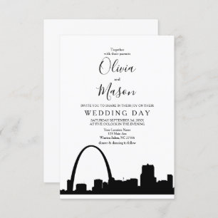 St. Louis Skyline Cityscape Hochzeit Einladung